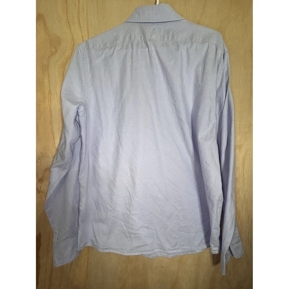Banana Republic Relaxed Fit Long Sleeve Button Down Shirt 100% Cotton Blue Large
